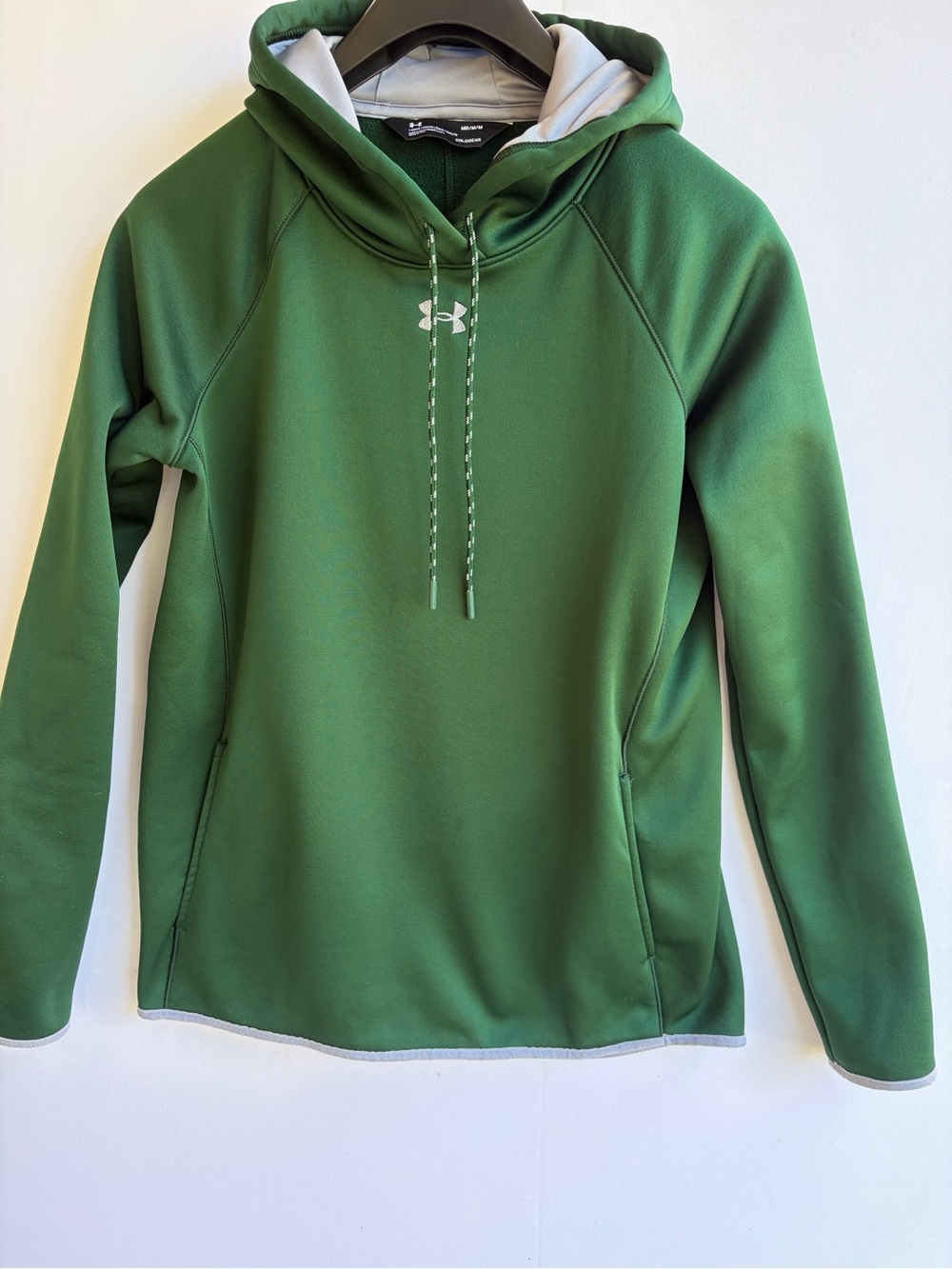 Under Armour Double Threat ColdGear Fleece Hoodie Green M